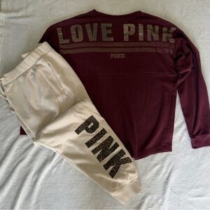 Victoria's Secret Pink Top and Pants Set